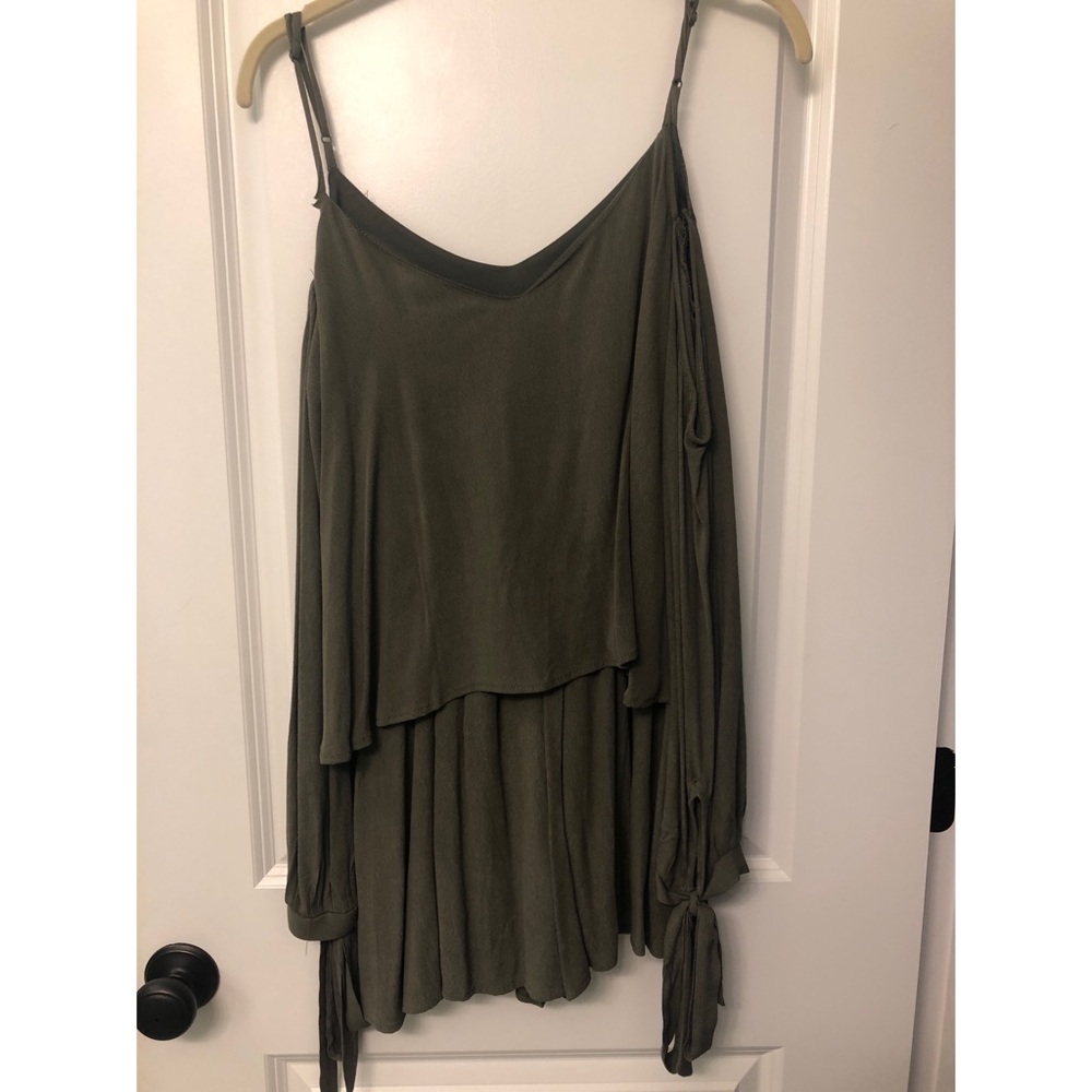 Long Sleeve Open Shoulder Romper